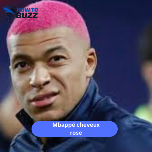 mbappe cheveux rose'