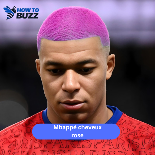 mbappe cheveux rose'